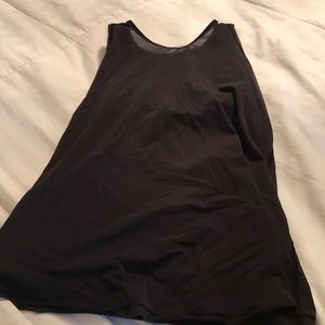 Lululemon Black Mesh Tank with attached bra